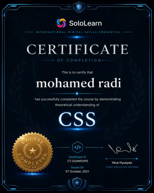 CSS Certificate