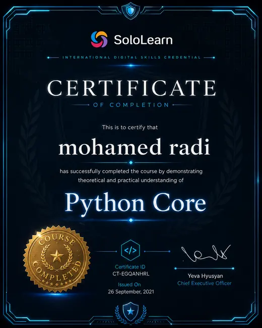 Python Core Certificate