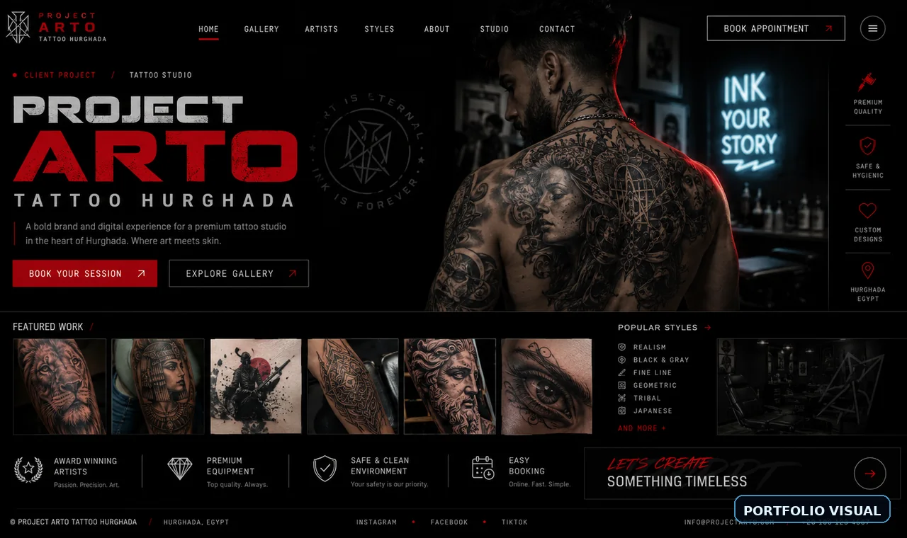 ARTO Tattoo Hurghada portfolio visual